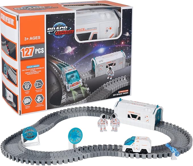 127 Pcs Space Railway Track Car