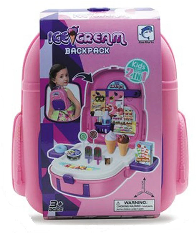 2 IN 1 Ice Cream Backpack Toy Set