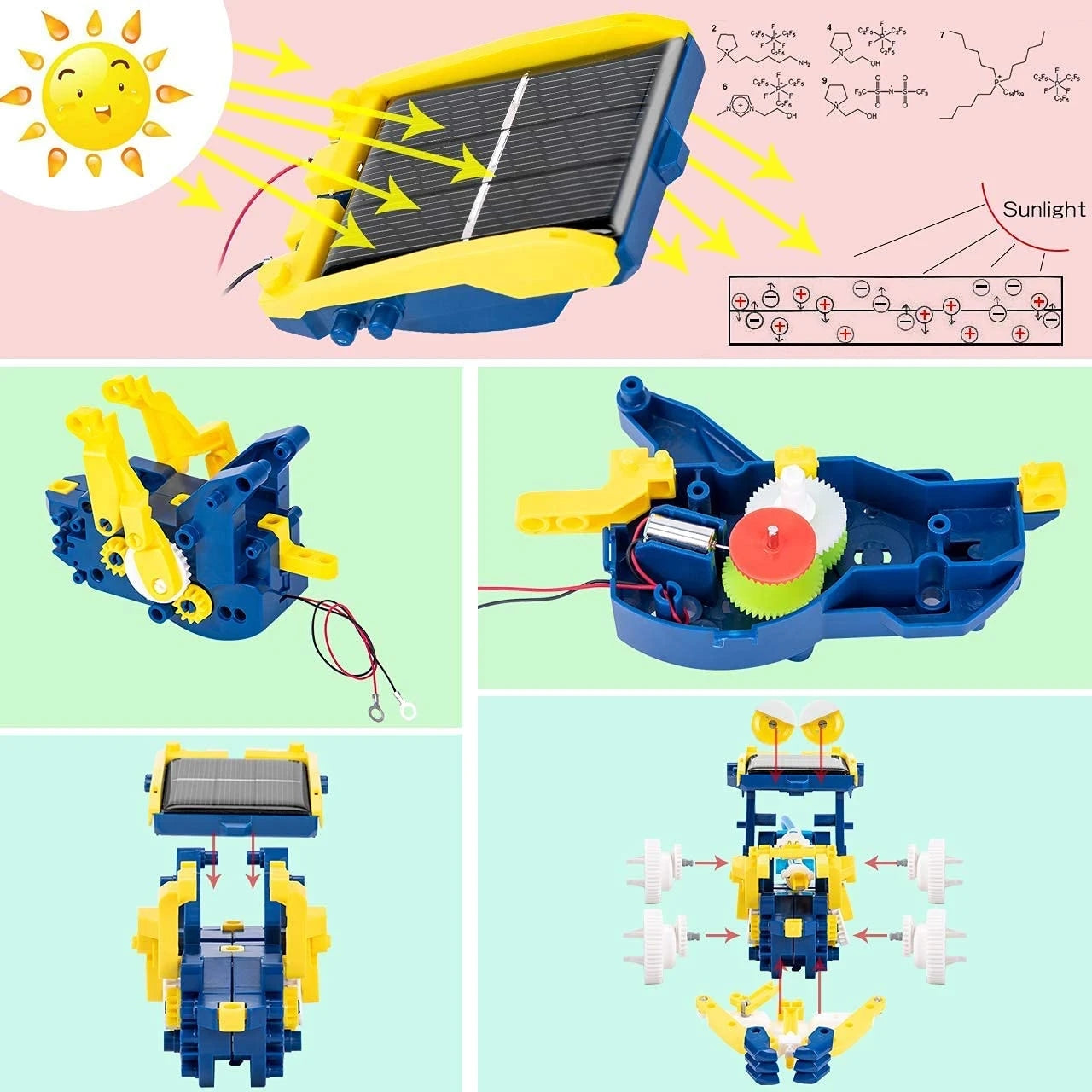 11-in-1 Kids Solar Robot Toys - STEM Educational DIY Assembly Kit