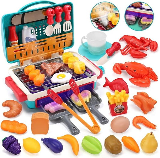 42 Pcs Kids BBQ Grill Toy