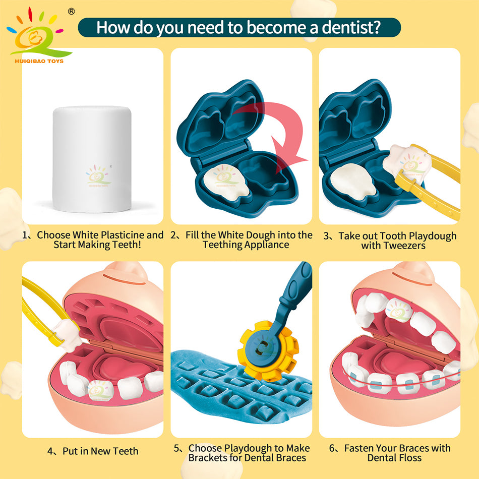 Dental Adventure: Doctor Dental Mold Toy Plasticine Set for Pretend Play