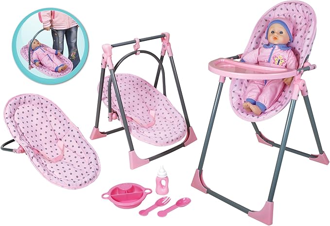 4 in 1 Doll Highchair Set Toy