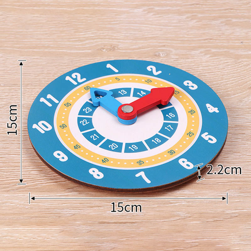 Wooden Montessori Clock Teaching Toy for Kids