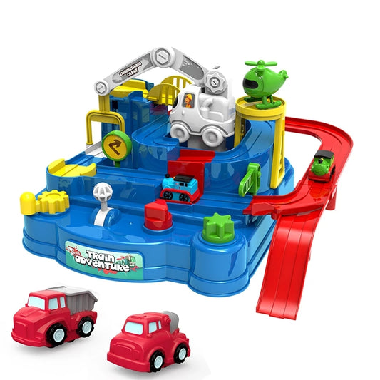 4Cars Rail Car Train Track Toys: Montessori Adventure for Boys and Girls!