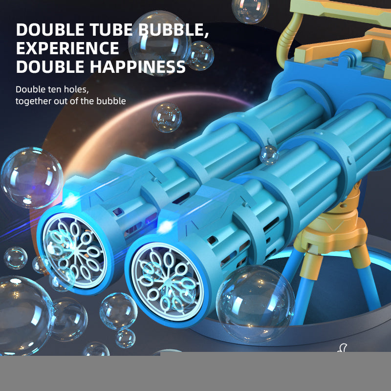 Double-Tube Rocket Bubble Machine: Outdoor Bubbles Fun for Kids