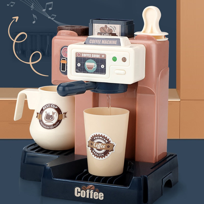 Coffee Machine Toy Set - Pretend Play Kitchen Toys for Kids