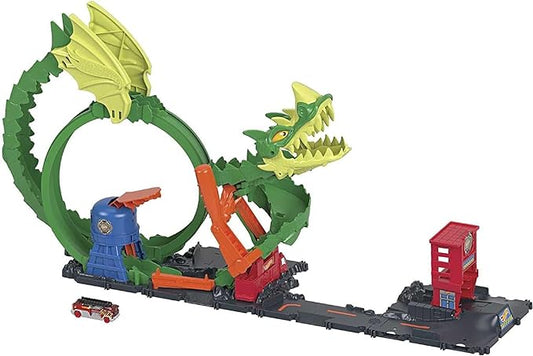 City Dragon Drive Firefight Track Set Toy