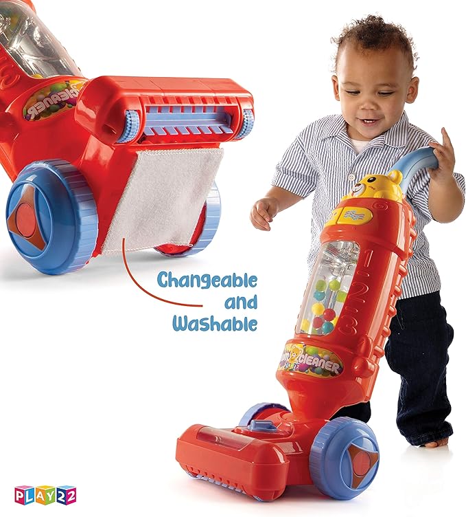 Kids Vacuum Cleaner Toy for Toddler with Lights & Sounds Effects & Ball-Popping Action