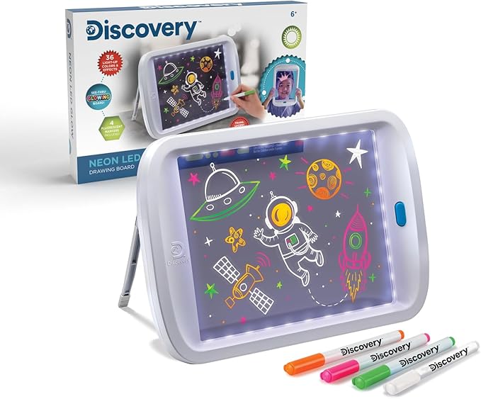 Discovery Neon LED Glow Drawing Board