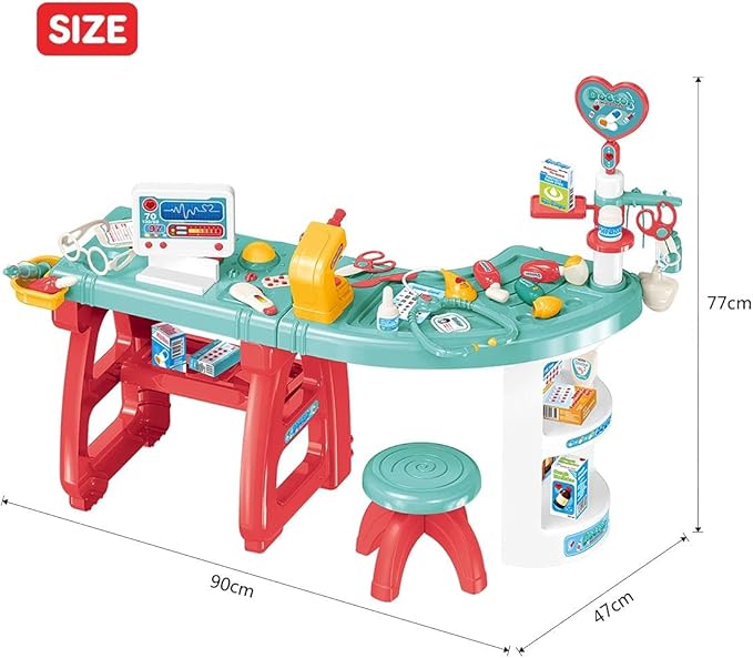  27pcs Doctor Kit Medical Pretend Play Toys Table Chair for Kids