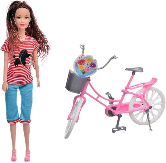 Doll with Bicycle