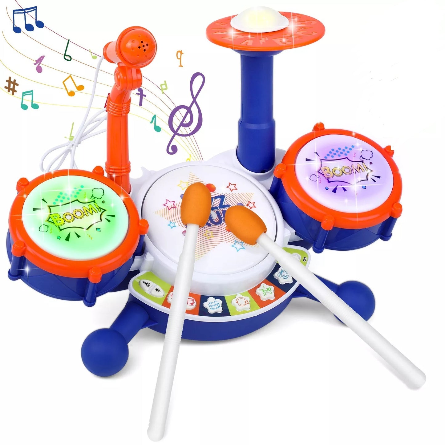 Drum Set Microphone Toys with Music