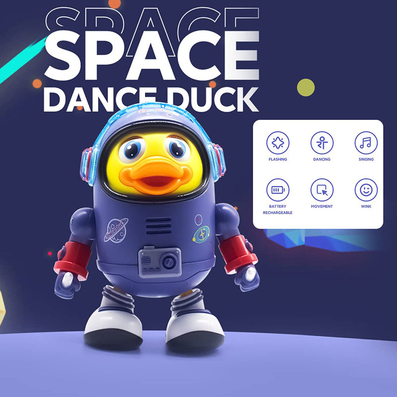 Musical Space Adventure: Baby Duck Dancing Robot Toy