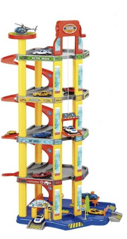 Elevator Garage Playset with 4 Cars