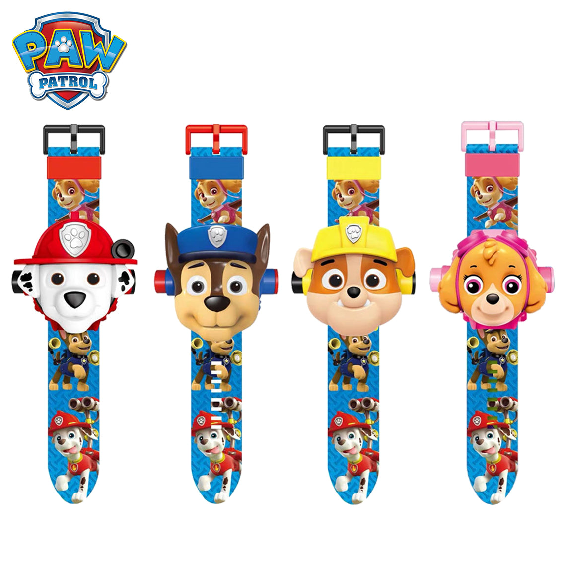 Paw Patrol Adventure: 3D Projection Digital Watch and Action Figures Set