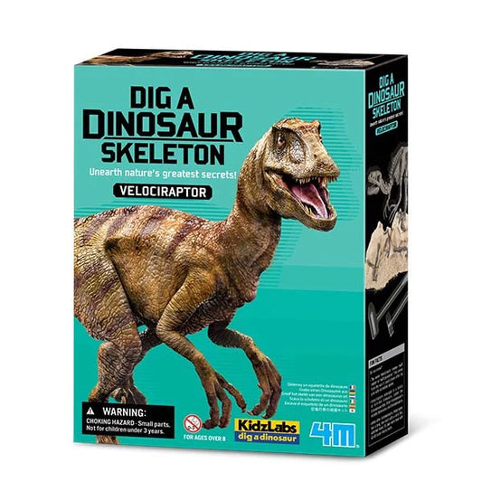 4M Fun Science Kidz Labs - Velociraptor Skeleton Excavation Kit