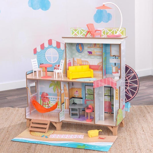 Fun Beach Dollhouse With Ez Kraft Assembly