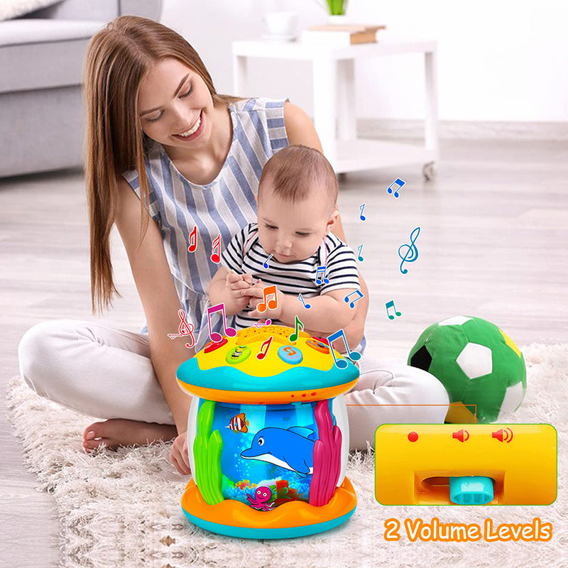 Ocean Light Symphony: Musical Projector Sensory Toys for Babies 3-16 Months