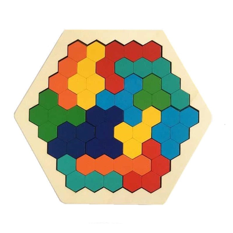 3D Wooden Tangram Puzzles for Math Learning