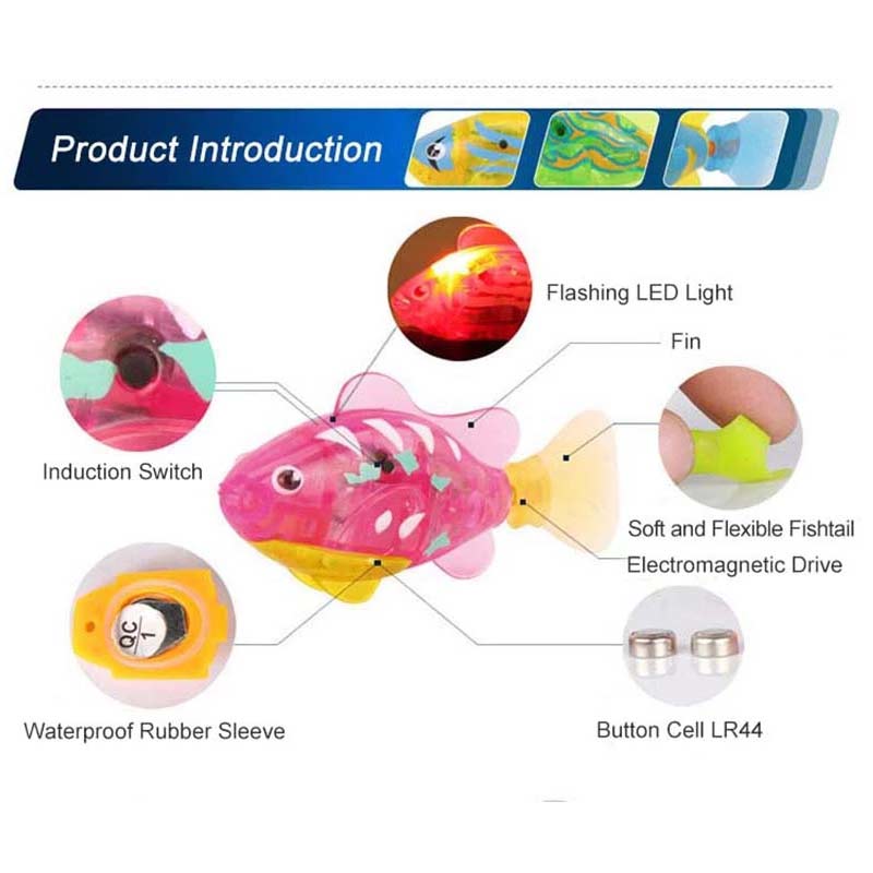 4 pcs Swimming Electronic Fish Bath Toy Set for Children (4-Pack)