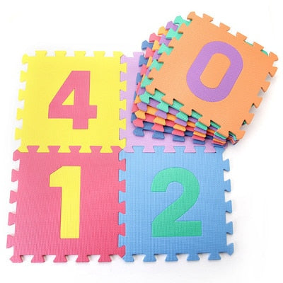 Number Animal Pattern Baby Play Mat - 10Pcs/set