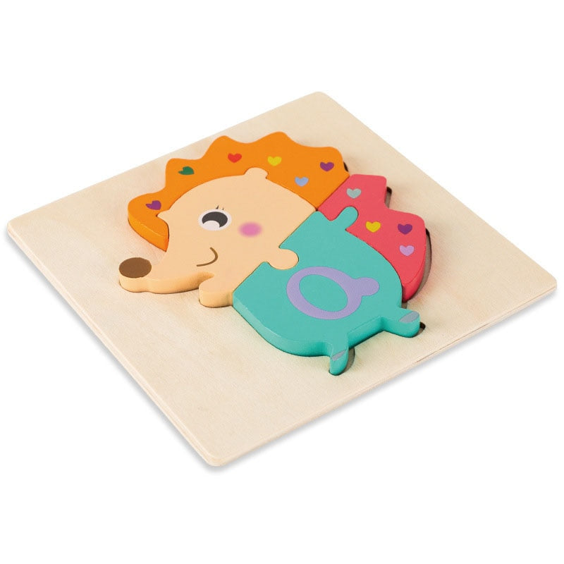 3D Wooden Puzzles: Engaging Cartoon Animals for Kids