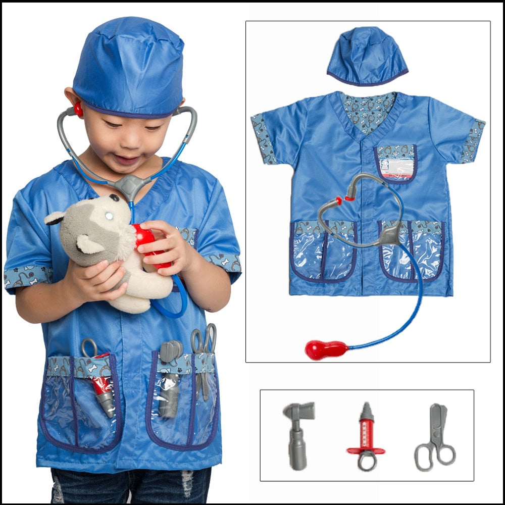 Kids Occupational Costume Set - Doctor, Nurse, Firefighter, Astronaut