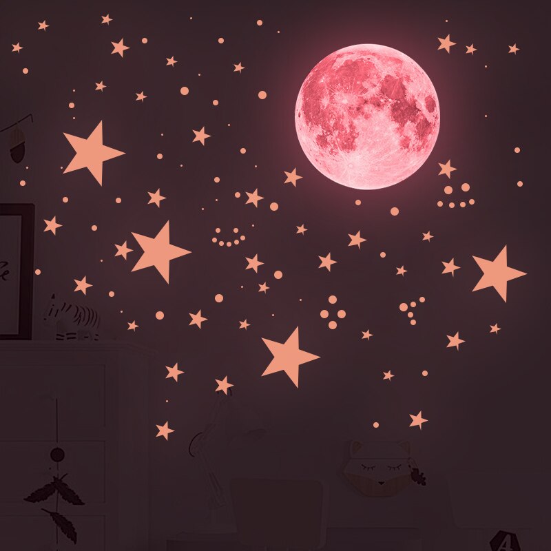 Glowing in the Dark Stars Wall Stickers - Luminous Earth and Celestial Decor