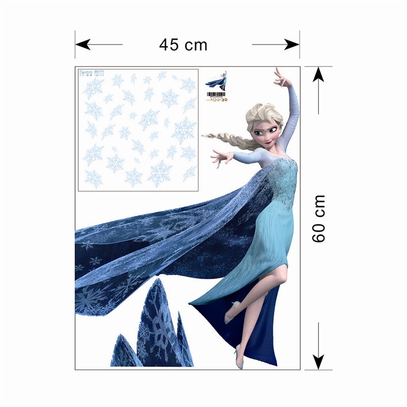 Elsa Queen Snowflakes Wall Stickers for Kids' Room Decor