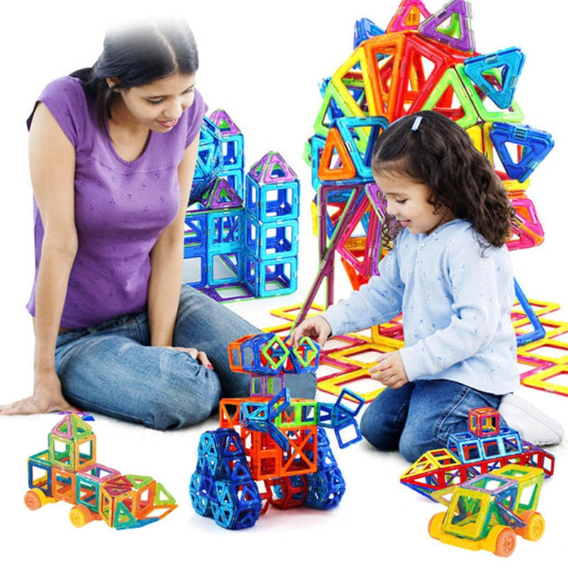 142 pcs Magnetic Designer Construction Set: Mini Blocks for Creative Play