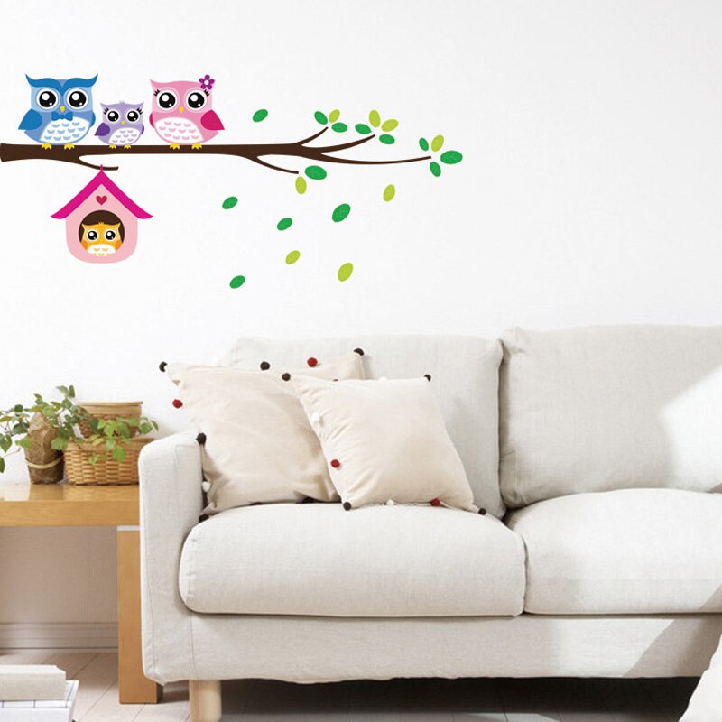 Owl Family on Tree Wall Stickers - Kids' Rooms and Nursery Decor