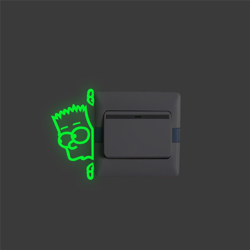 Glow-in-the-Dark Boy Switch Stickers - Kids' Room Decals