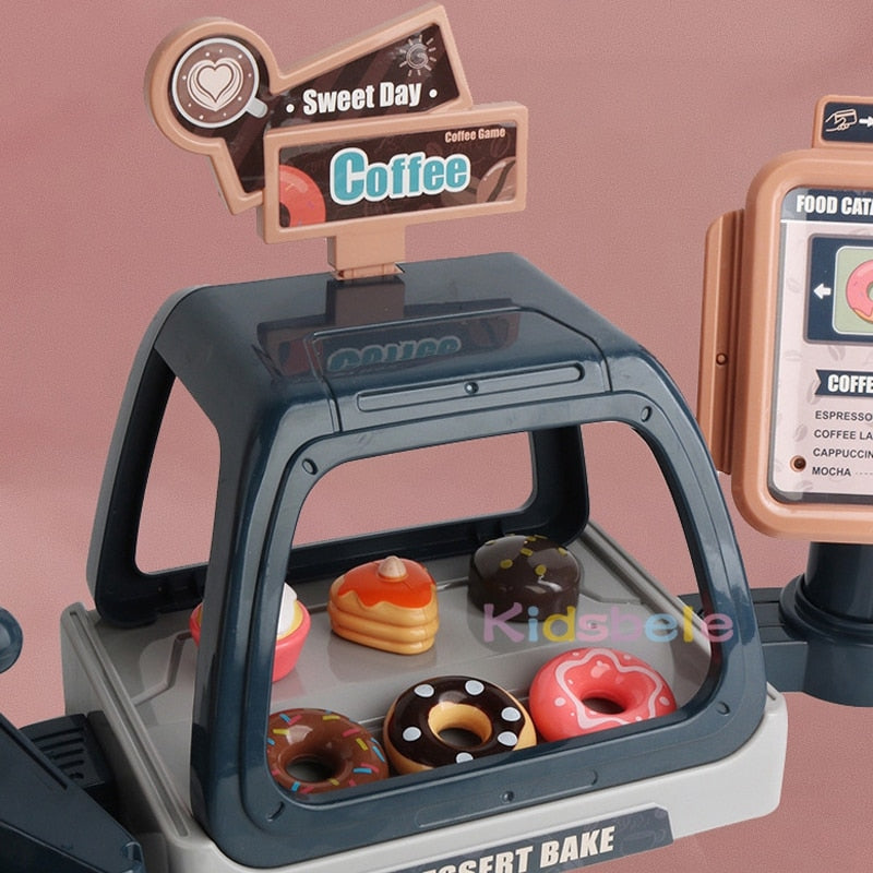 Coffee Machine Toy Set - Pretend Play Kitchen Toys for Kids