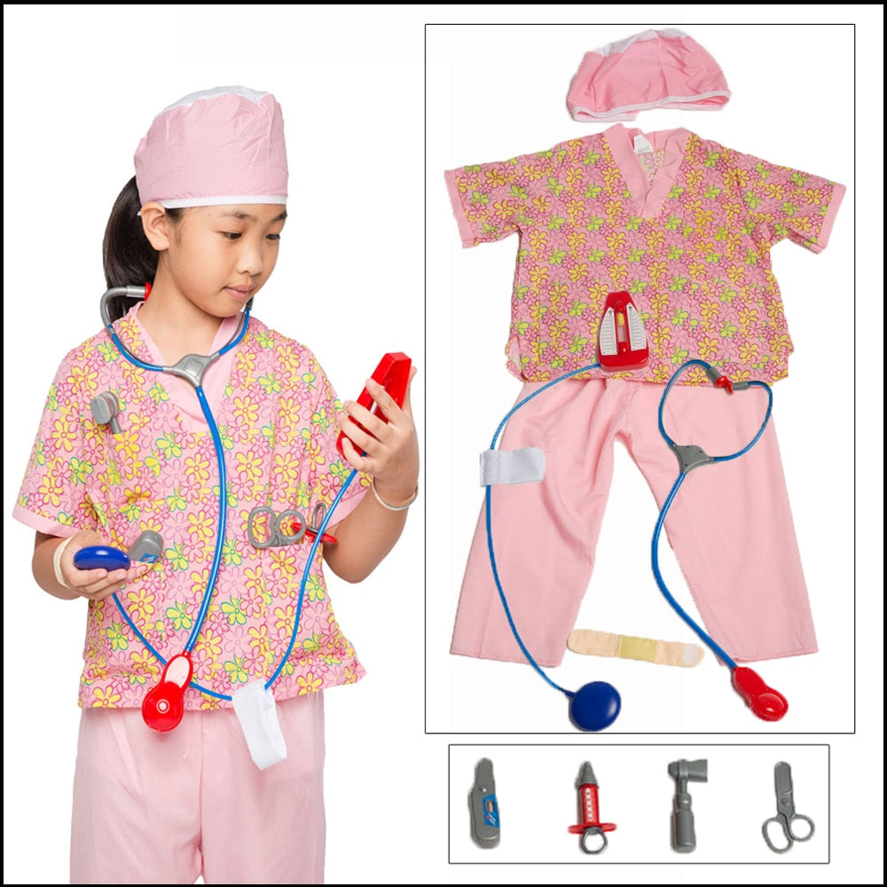 Kids Occupational Costume Set - Doctor, Nurse, Firefighter, Astronaut