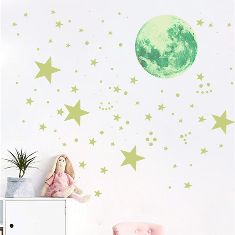 Glowing in the Dark Stars Wall Stickers - Luminous Earth and Celestial Decor