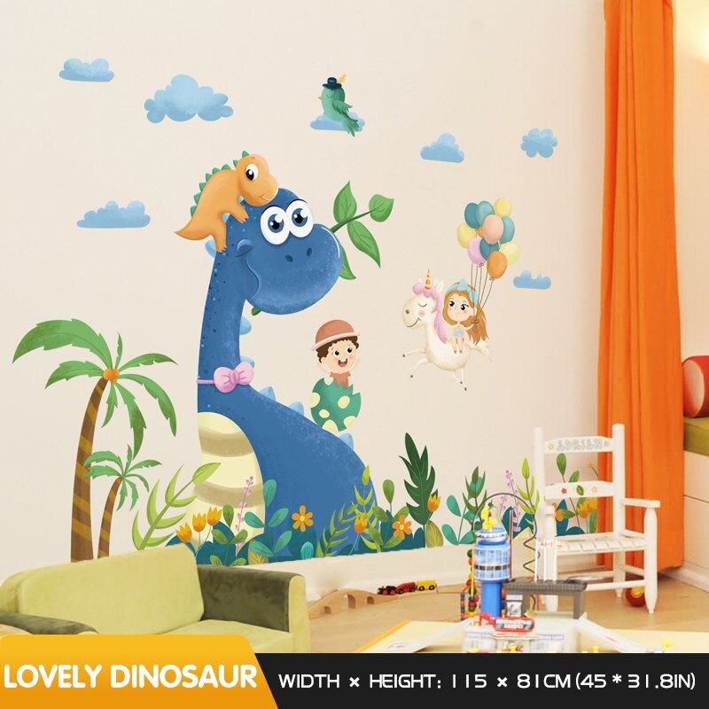 Dinosaur Wall Stickers for Boys' Room and Kids' Bedroom Decor