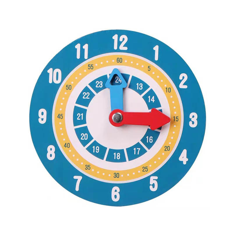 Wooden Montessori Clock Teaching Toy for Kids