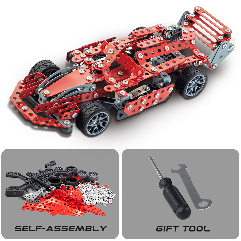 287-Piece High-Tech Metal F1 Racing Car Building Blocks - DIY Model