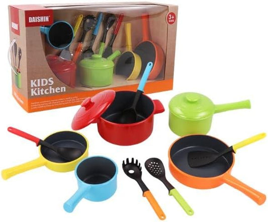 Kids Colored Kitchen Play Set 12 Pcs