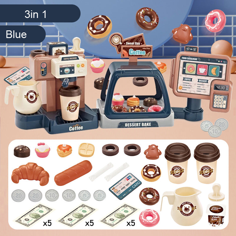 Kids Coffee Machine Toy Set with Pretend Play Kitchen Delights