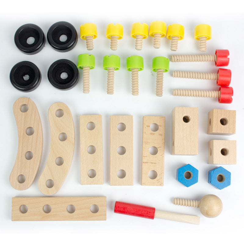 DIY Multi-Functional Nut Car Building Block Set for Kids
