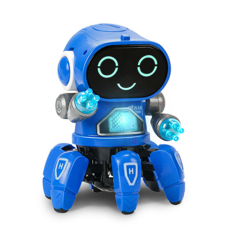 Cute 6-Claw LED Light Musical Dancing Robot: A Kid's Educational Delight!