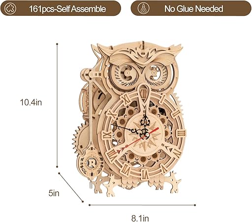 Owl Clock Model building set 161 Pcs