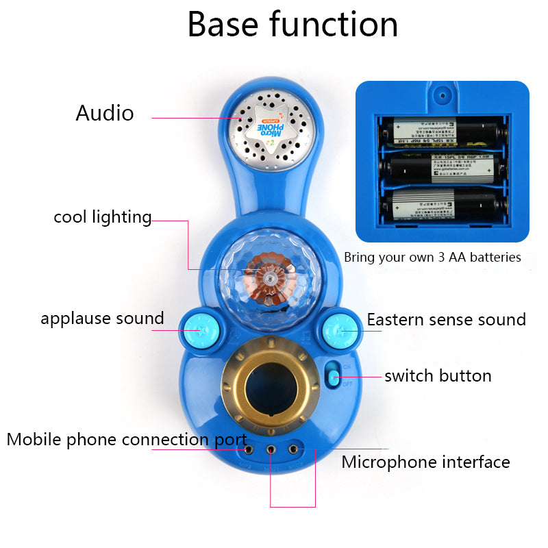 Karaoke Song Machine for Kids: Lights, Microphone, and Learning Fun!