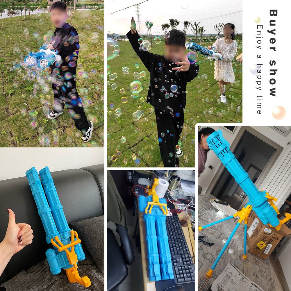 Double-Tube Rocket Bubble Machine: Outdoor Bubbles Fun for Kids