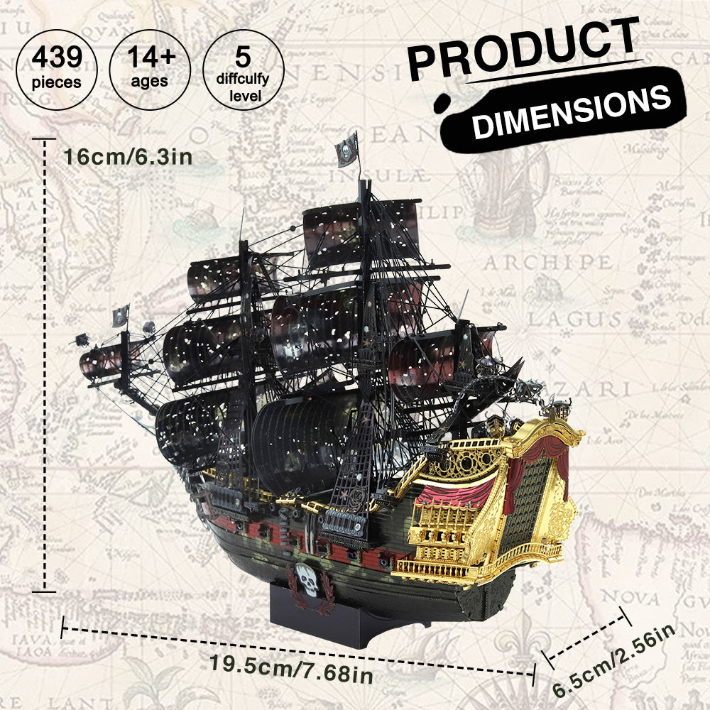 3D Metal Puzzle - Queen Anne's Revenge Pirate Ship