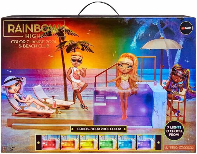 Rainbow High Color Change Pool & Beach Club Playset