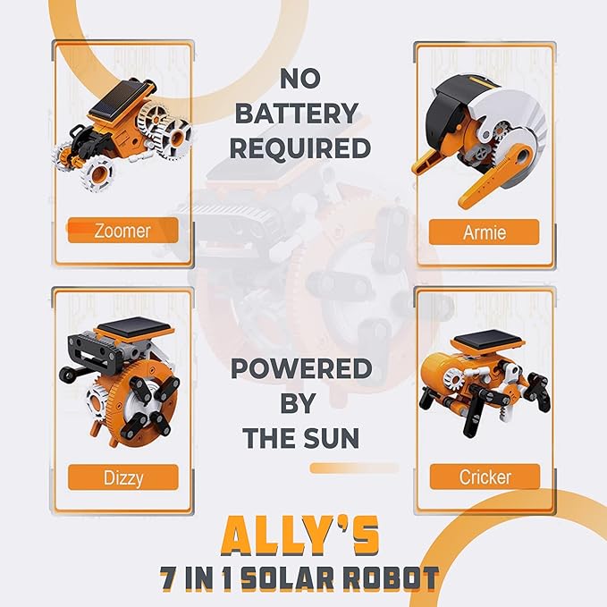 7-in-1 SolarBot Kit - Build 7 Solar-Powered Robots