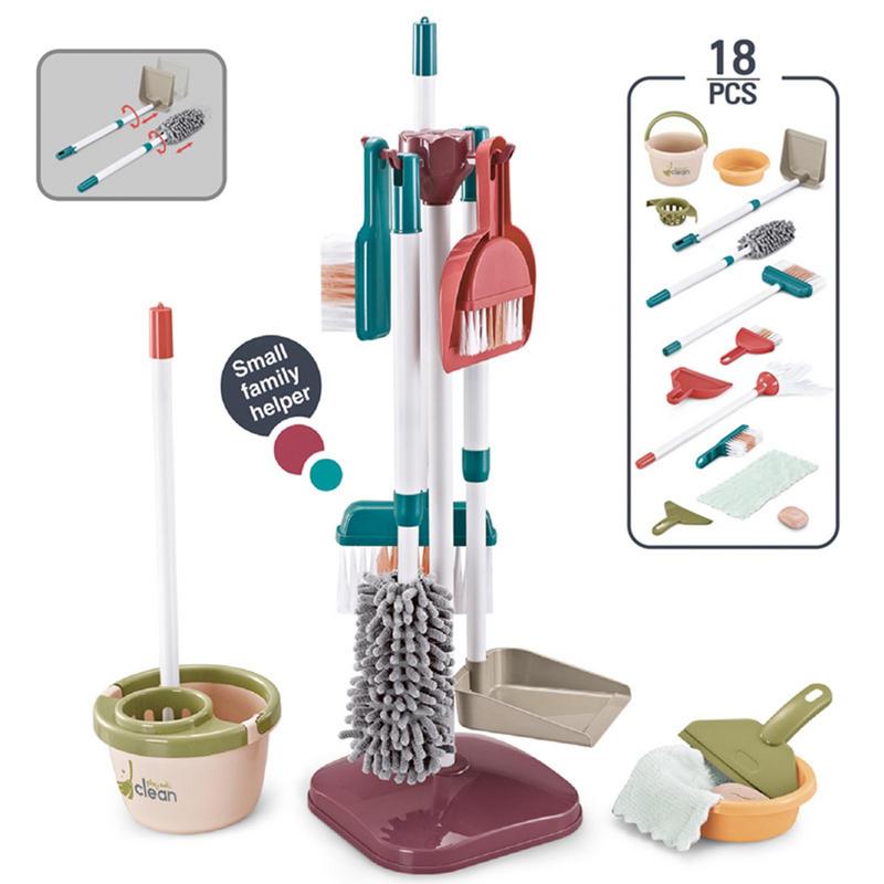 Kids' Pretend Play Cleaning Tool Set - Simulation Toys