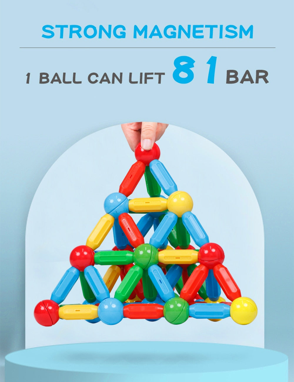 48 pcs Magnetic Construction Sticks and Balls Building Blocks Set